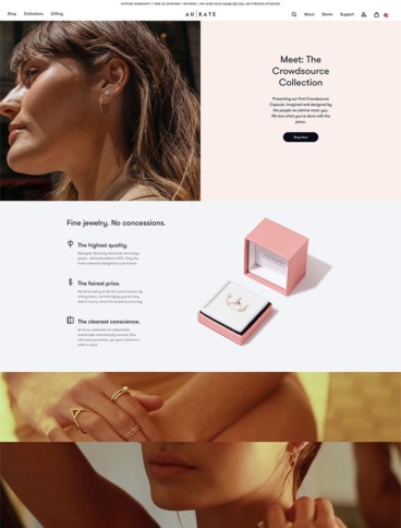 eCommerce website: AUrate New York