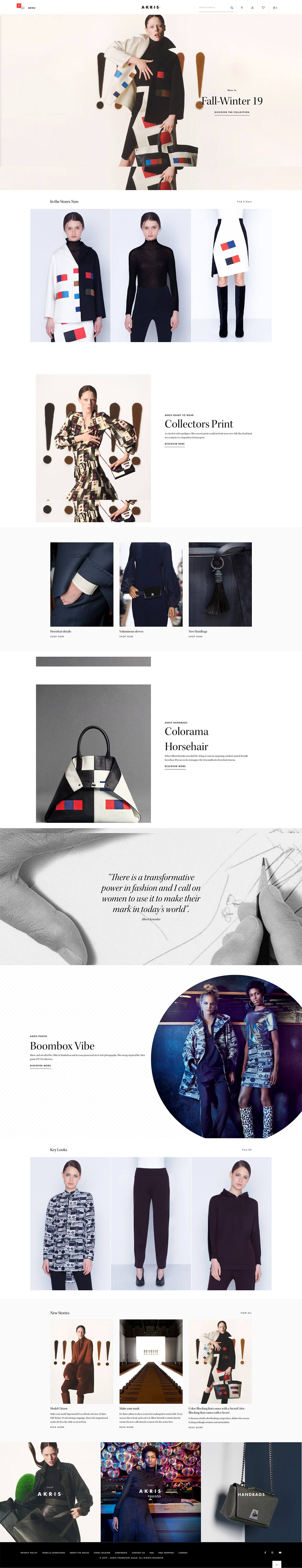 eCommerce website: Akris