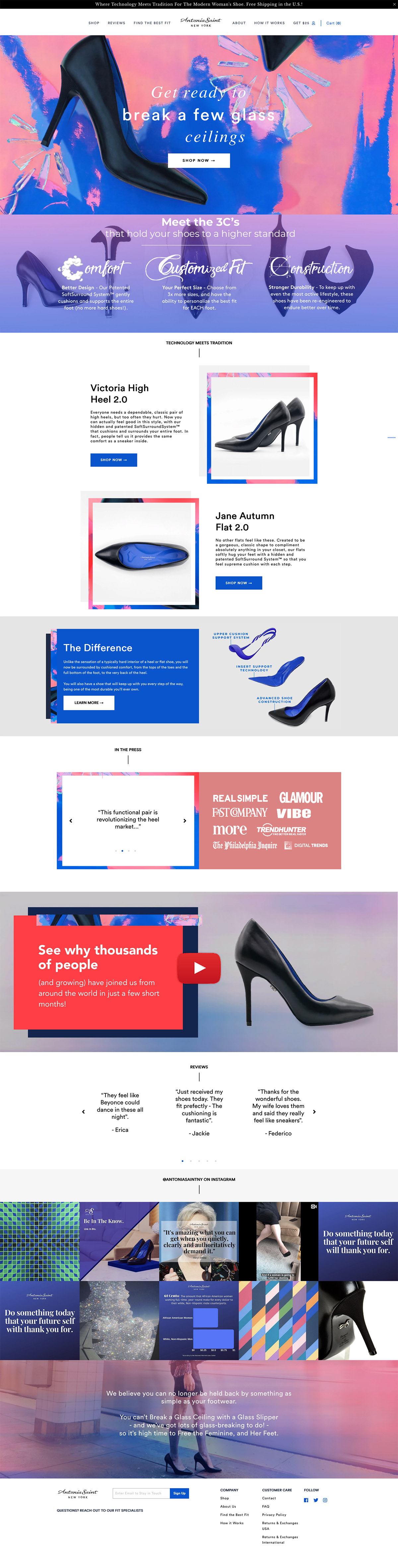 eCommerce website: Antonia Saint