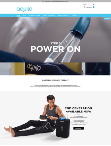 eCommerce website: Aquilo