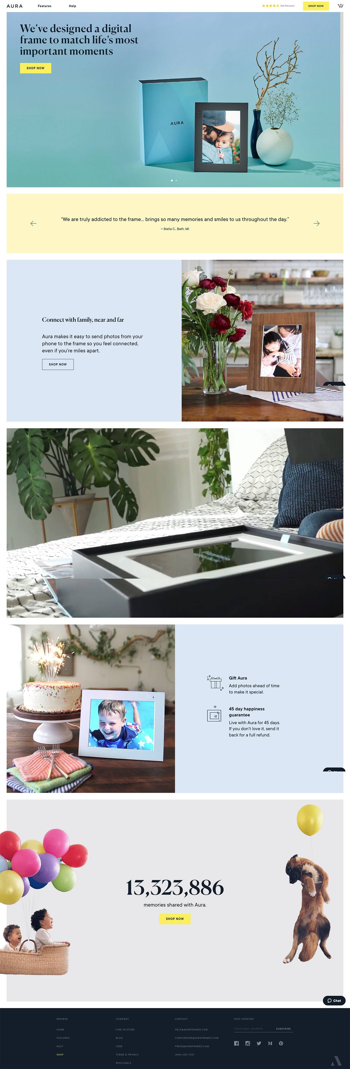 eCommerce website: Aura