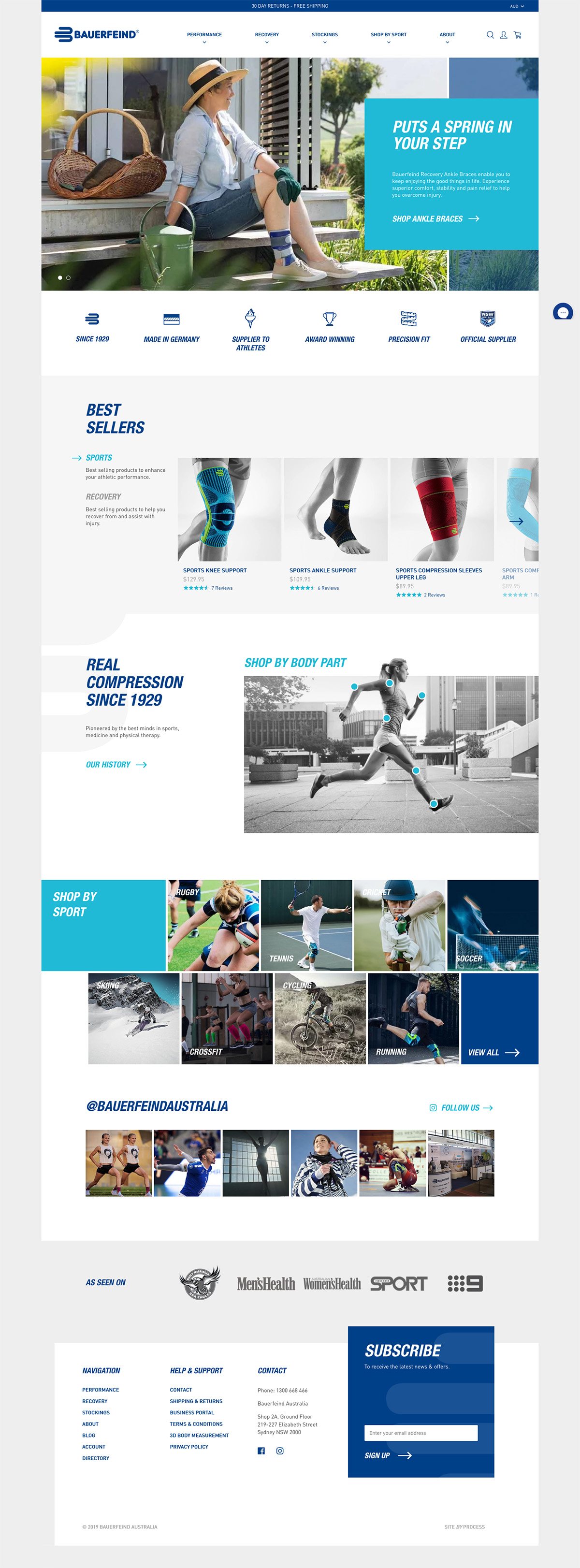 eCommerce website: Bauerfeind