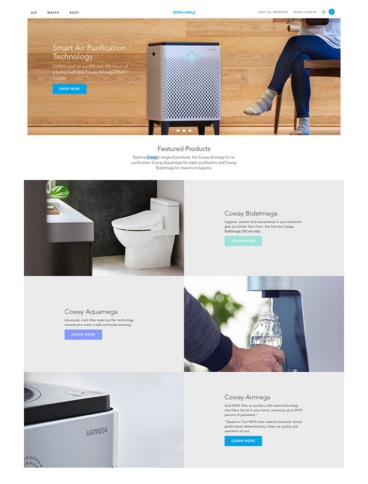 eCommerce website: Coway