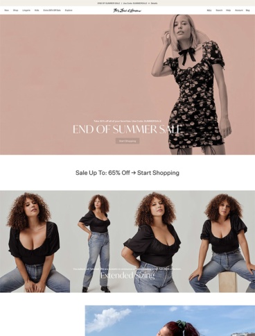 eCommerce website: For Love & Lemons