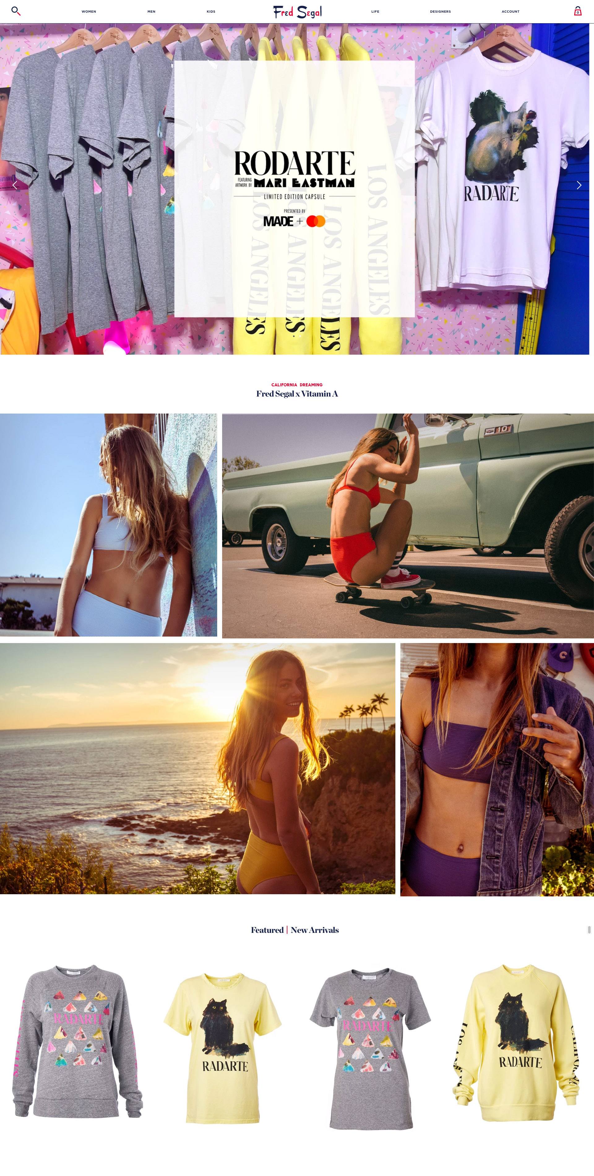 eCommerce website: Fred Segal