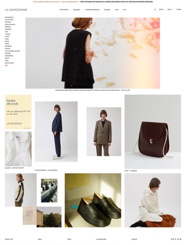 eCommerce website: La Garçonne
