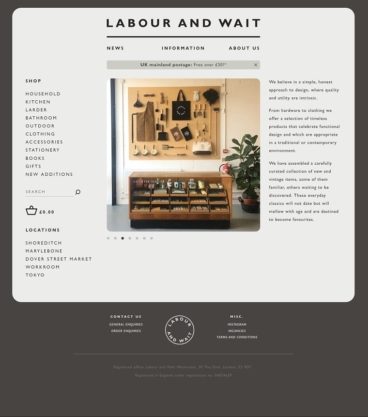 eCommerce website: Labour and Wait