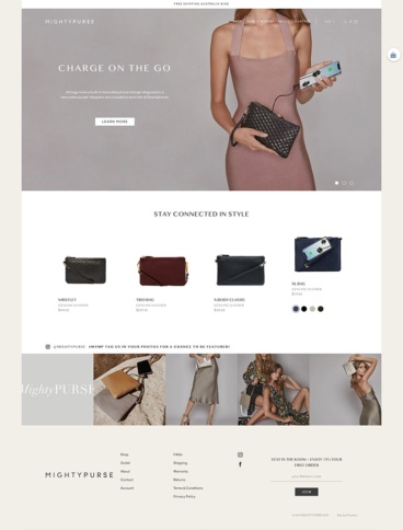 eCommerce website: Mighty Purse