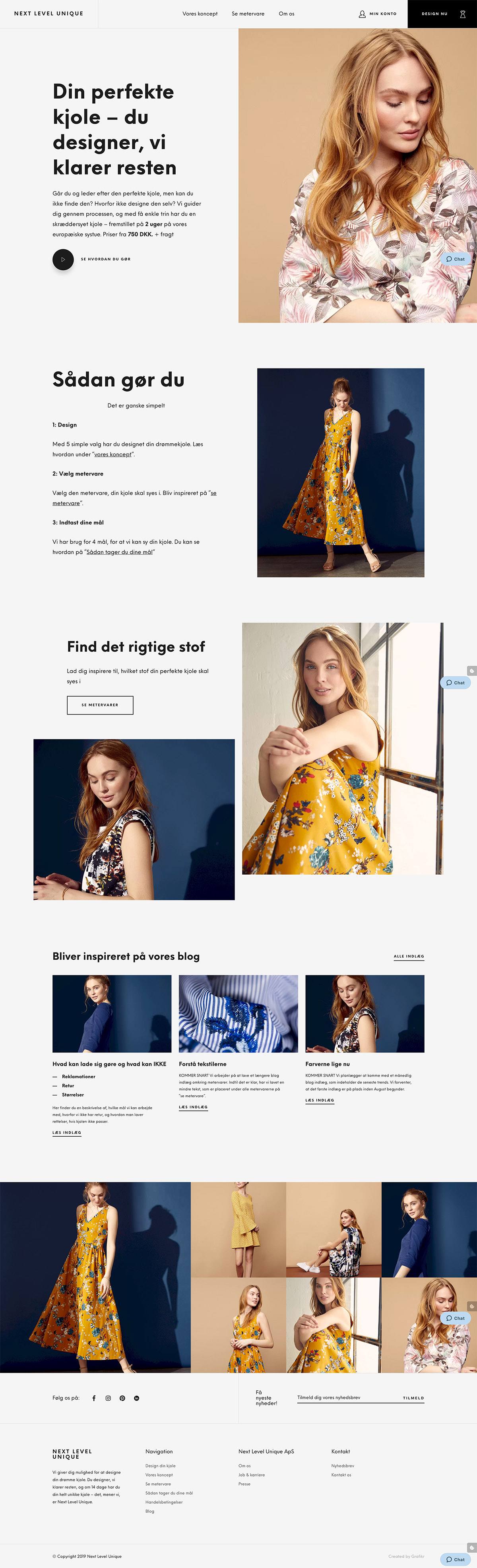 eCommerce website: Next Level Unique