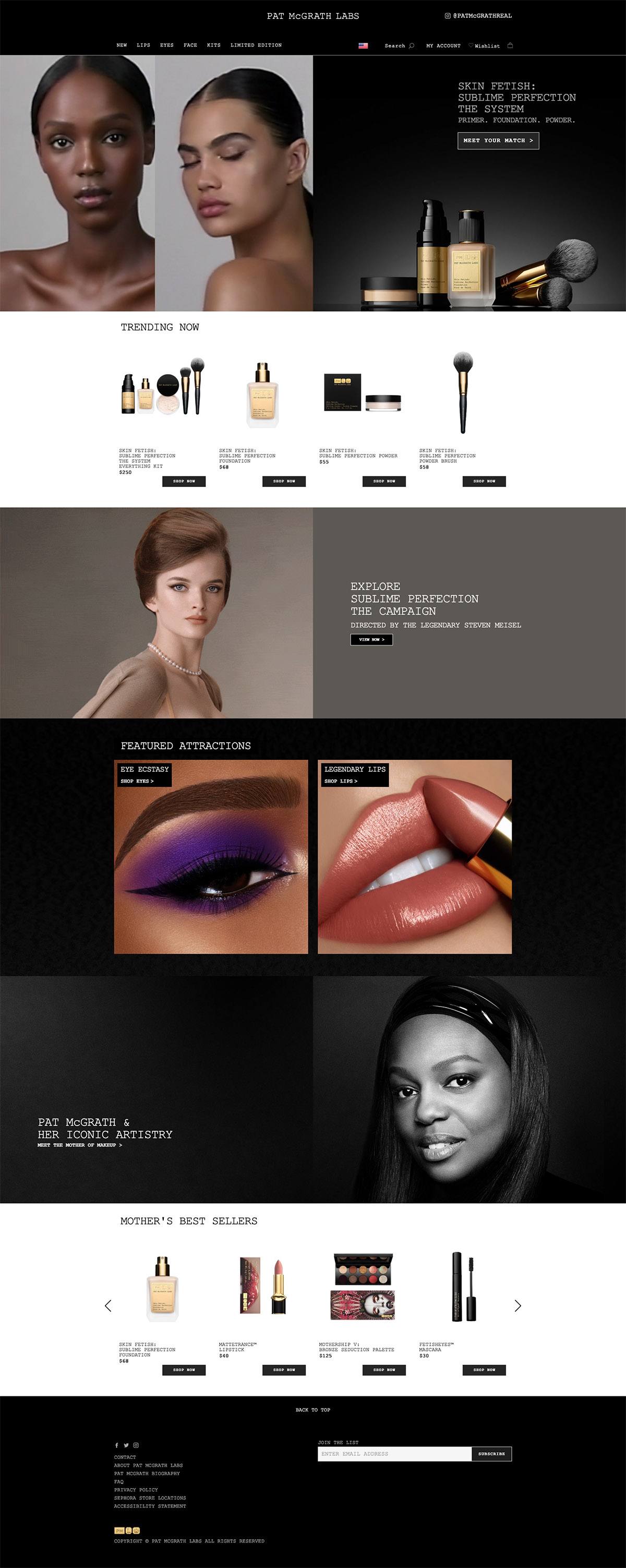 eCommerce website: Pat McGrath
