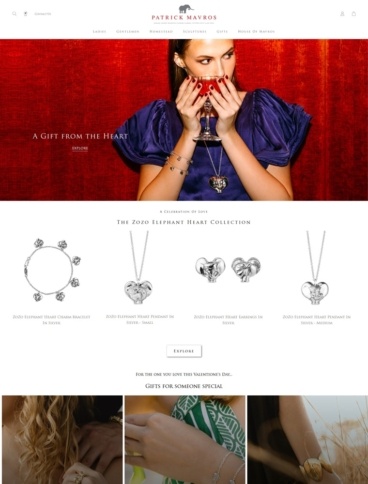 eCommerce website: Patrick Mavros