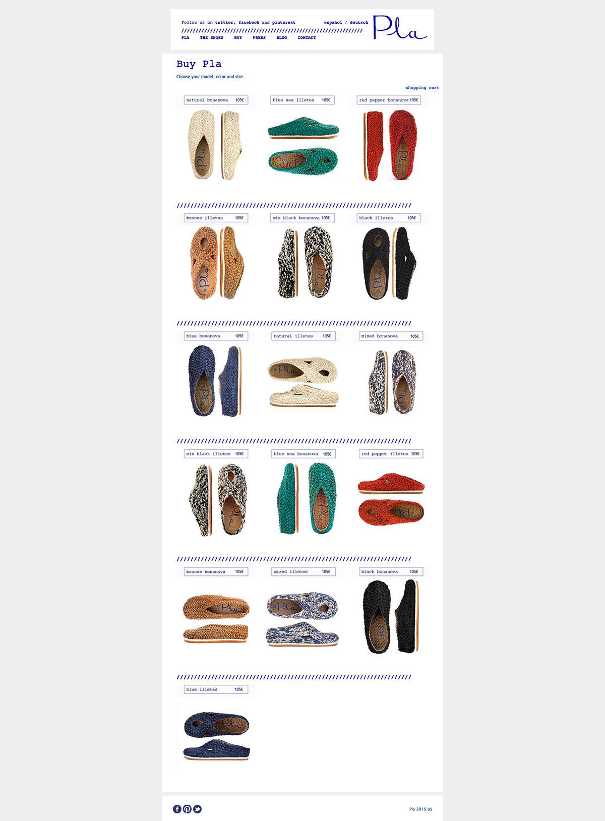 eCommerce website: Pla