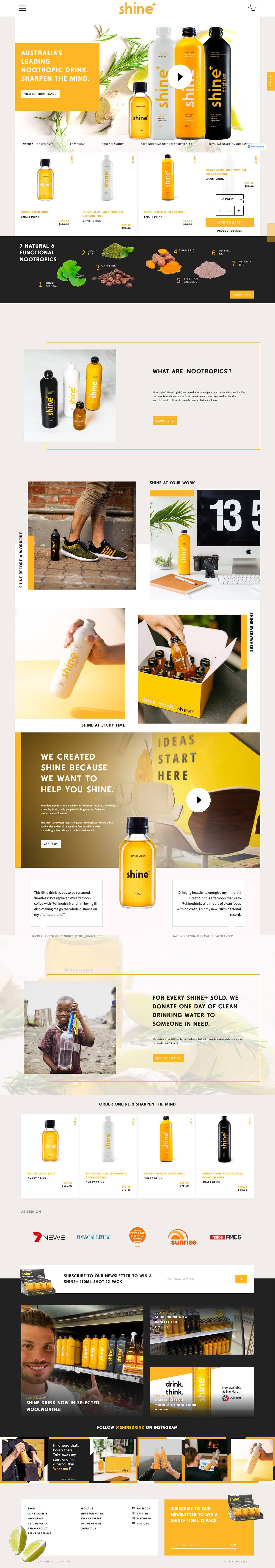 eCommerce website: Shine+
