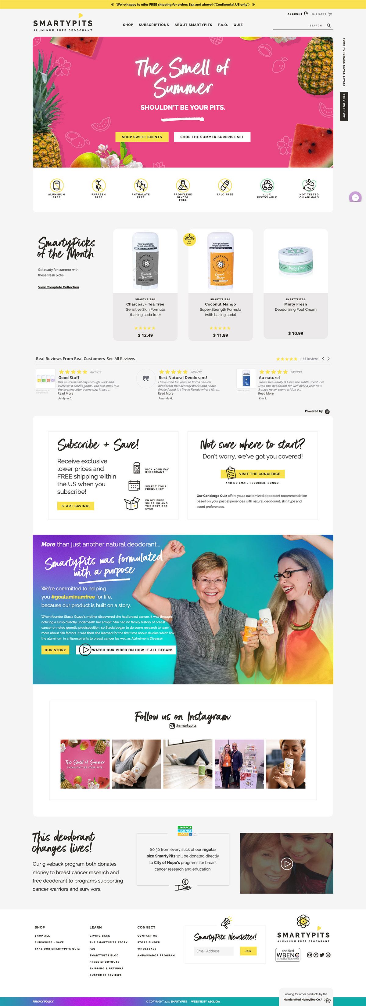 eCommerce website: SmartyPits
