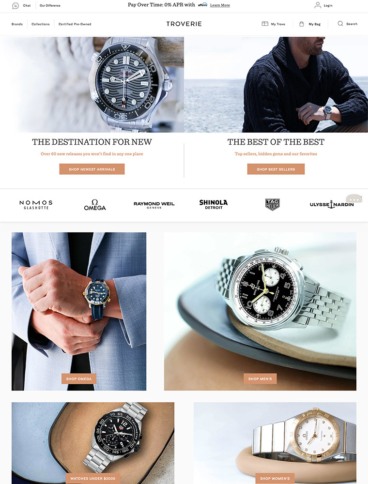 eCommerce website: Troverie