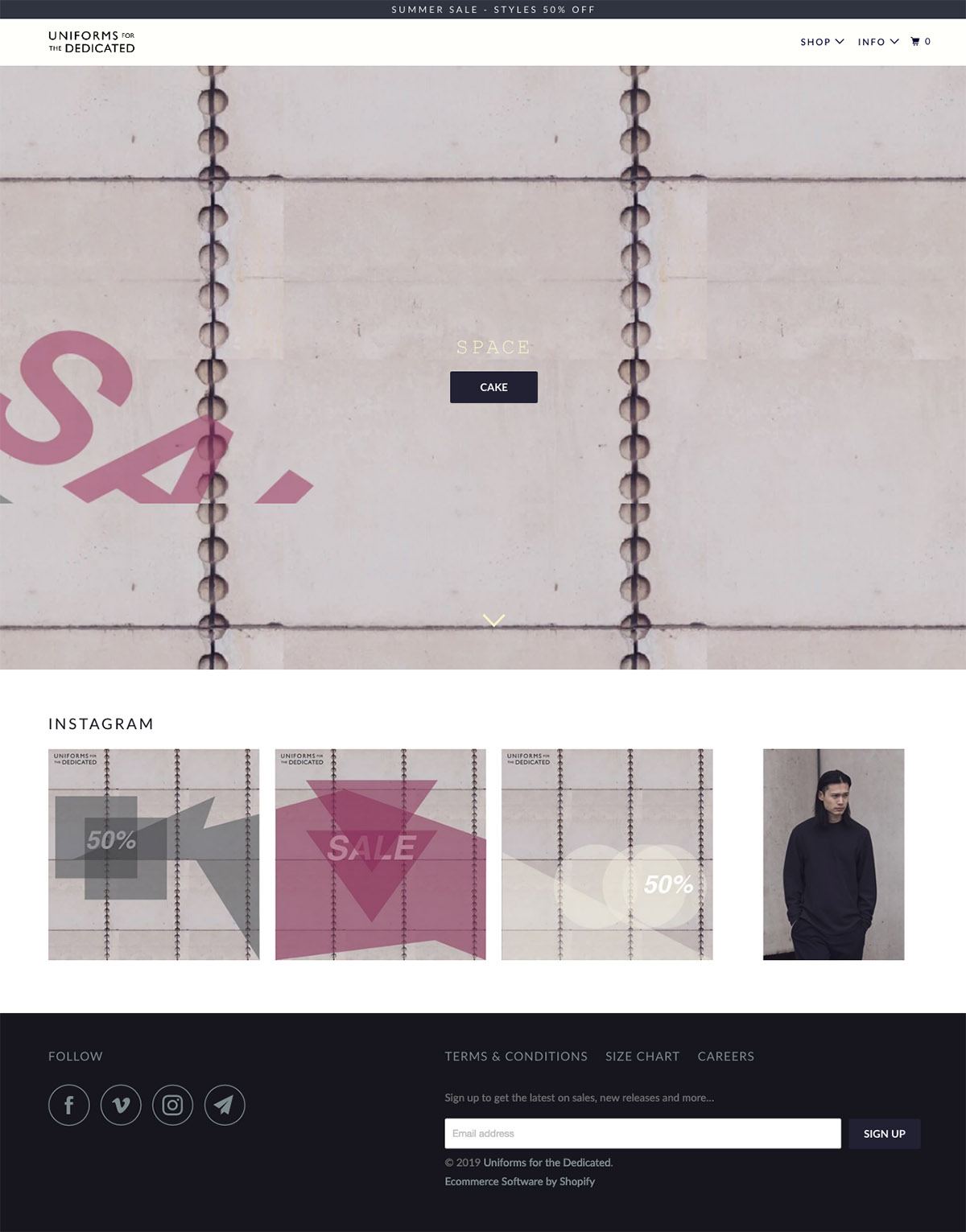 eCommerce website: Uniforms for the Dedicated