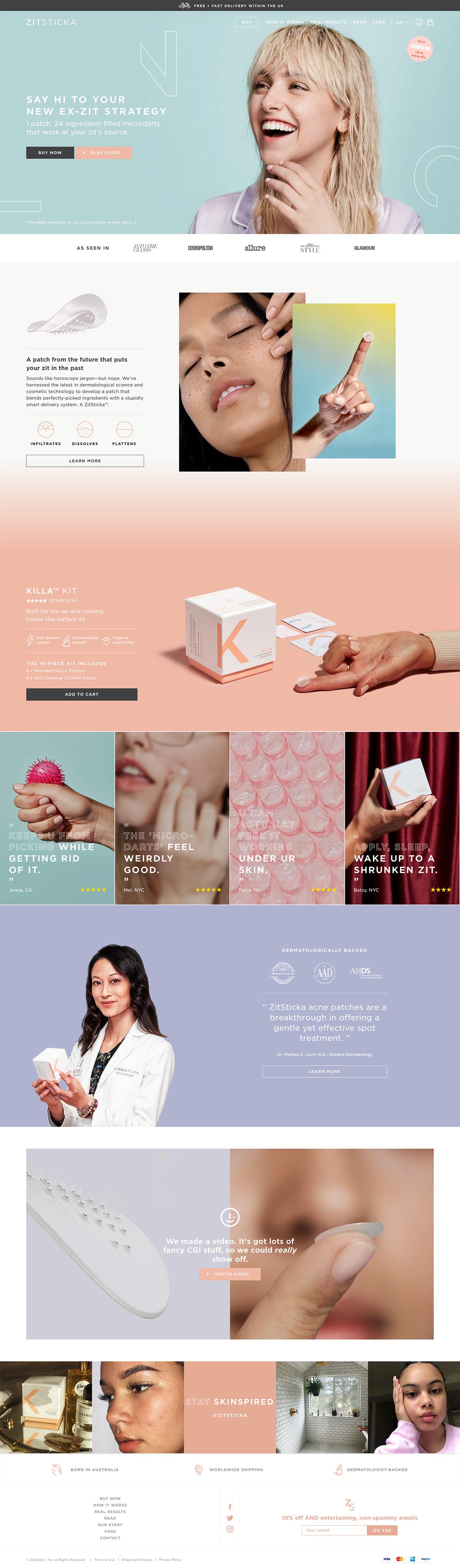 eCommerce website: ZitSticka