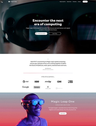 eCommerce website: Magic Leap