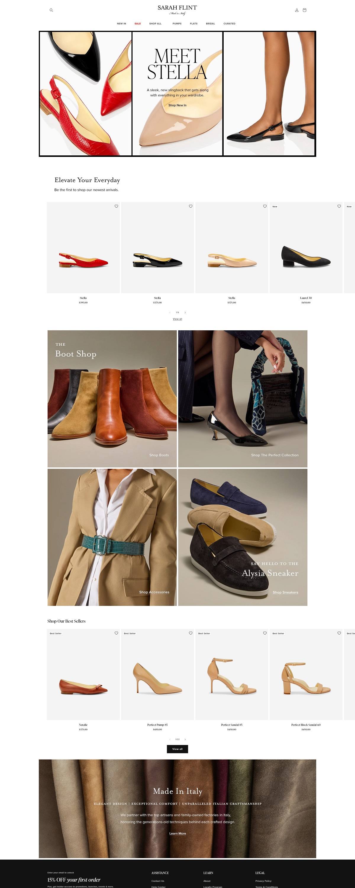 eCommerce website: Sarah Flint