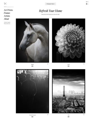 eCommerce website: 1x