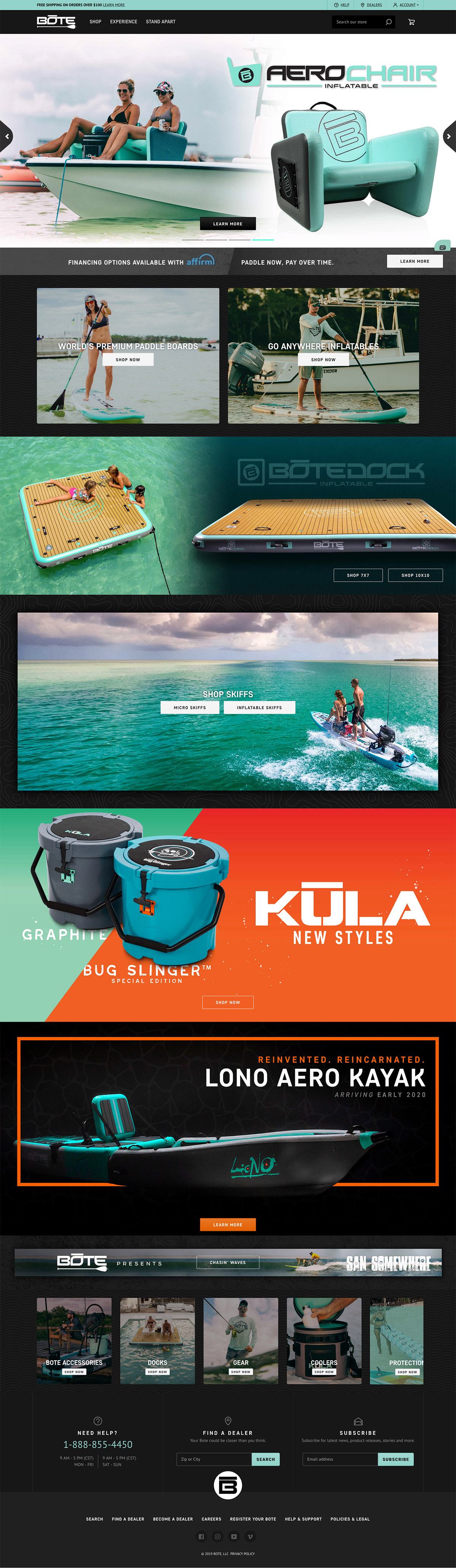 eCommerce website: BOTE