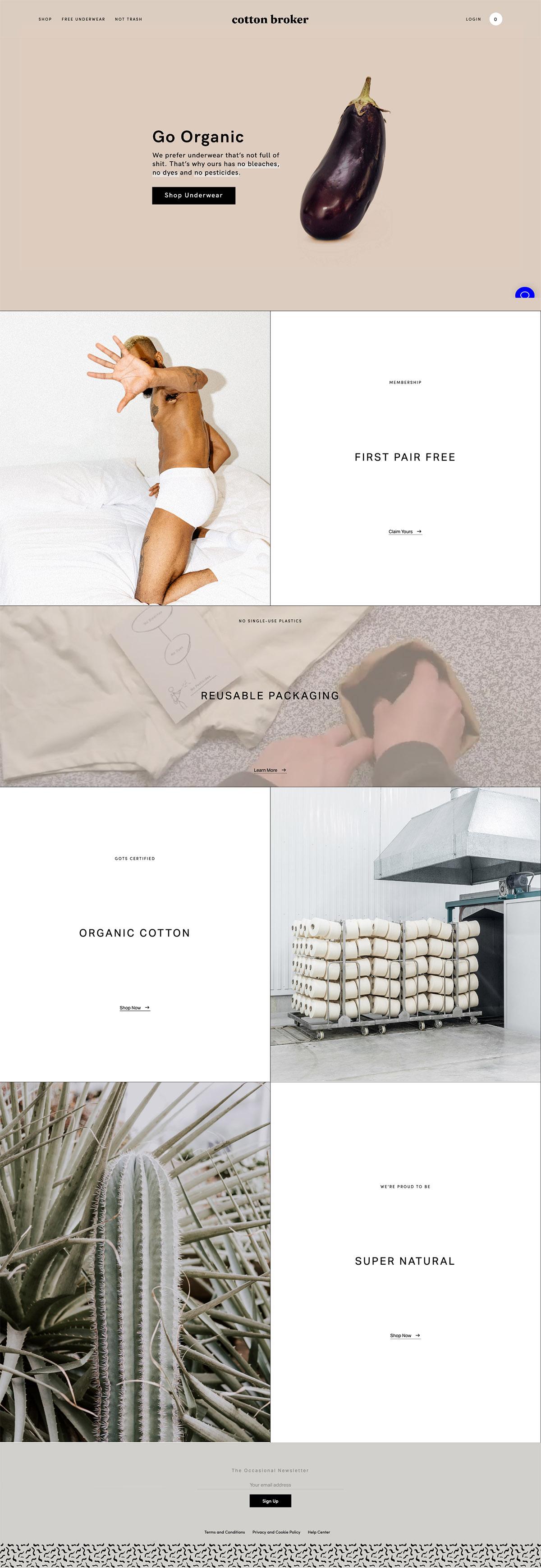 eCommerce website: Cotton Broker