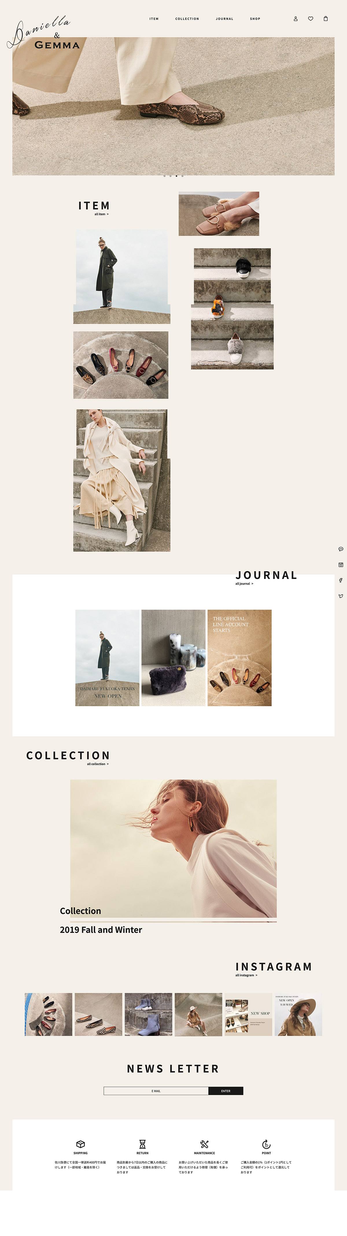 eCommerce website: Daniella & GEMMA