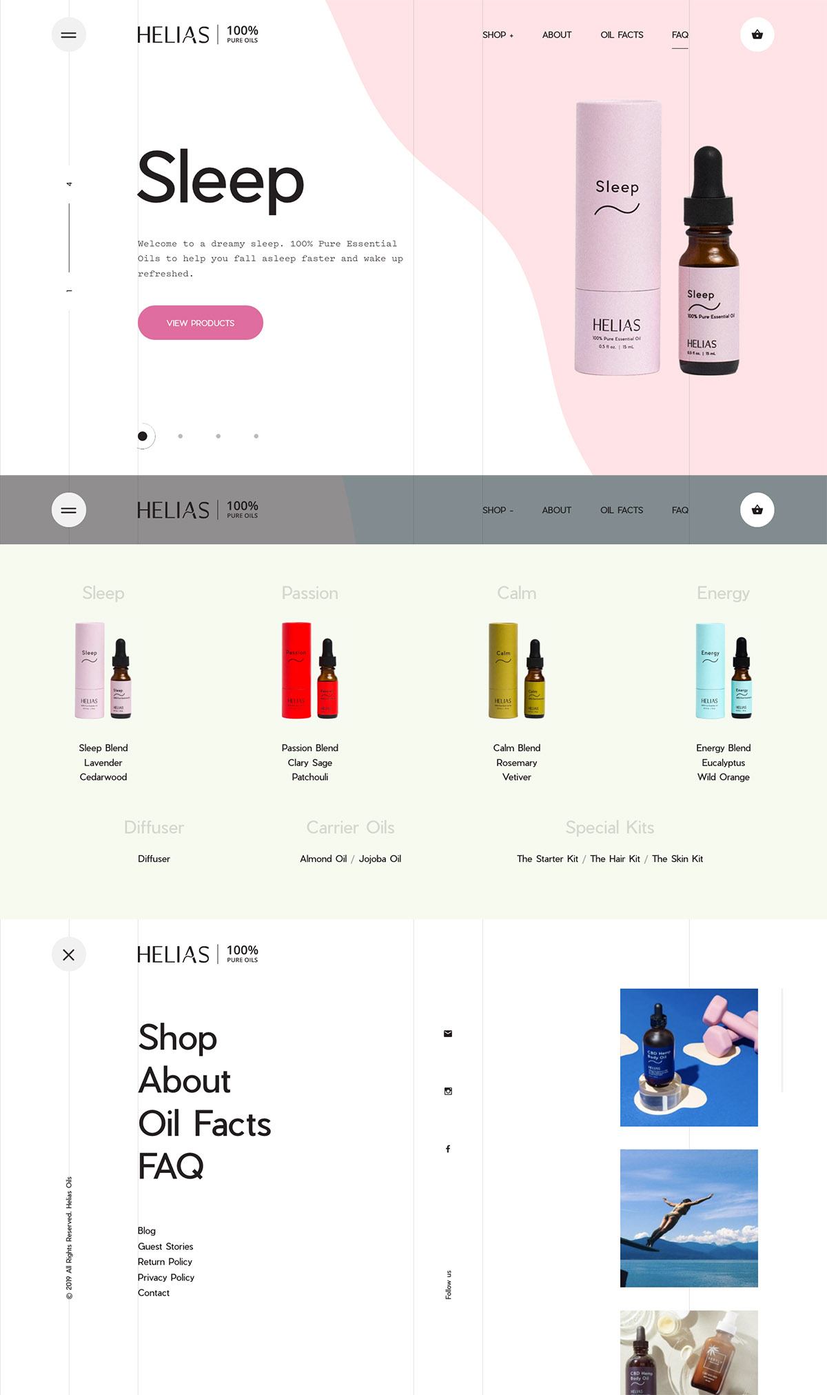 eCommerce website: Helias Oils