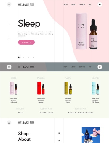 eCommerce website: Helias Oils