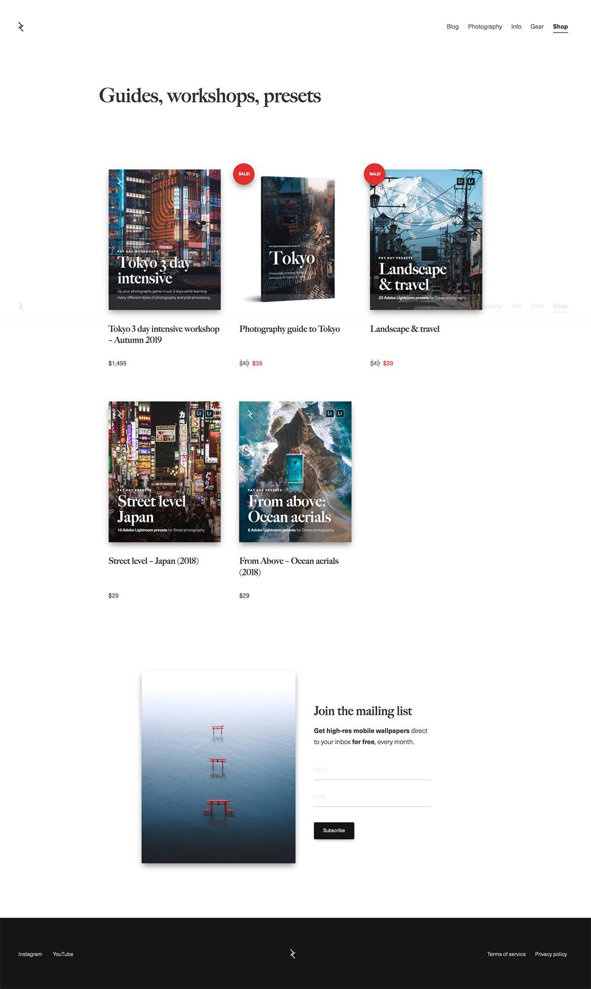 eCommerce website: Pat Kay