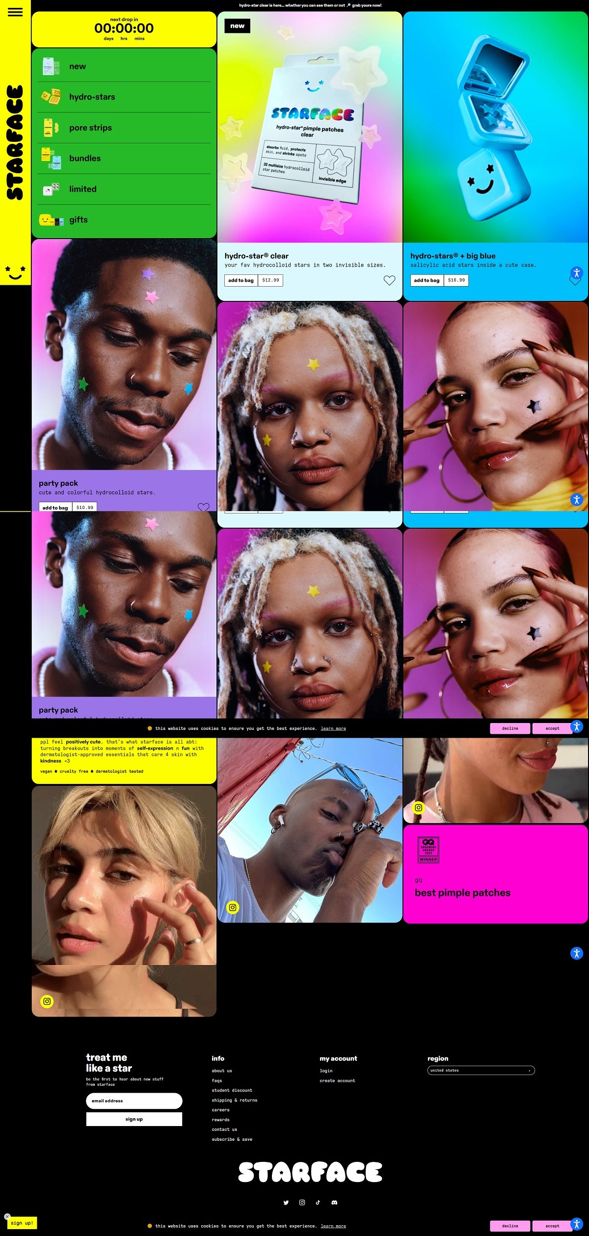 eCommerce website: Starface