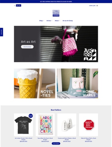 eCommerce website: Third Drawer Down