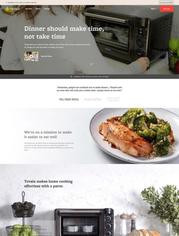 eCommerce website: Tovala