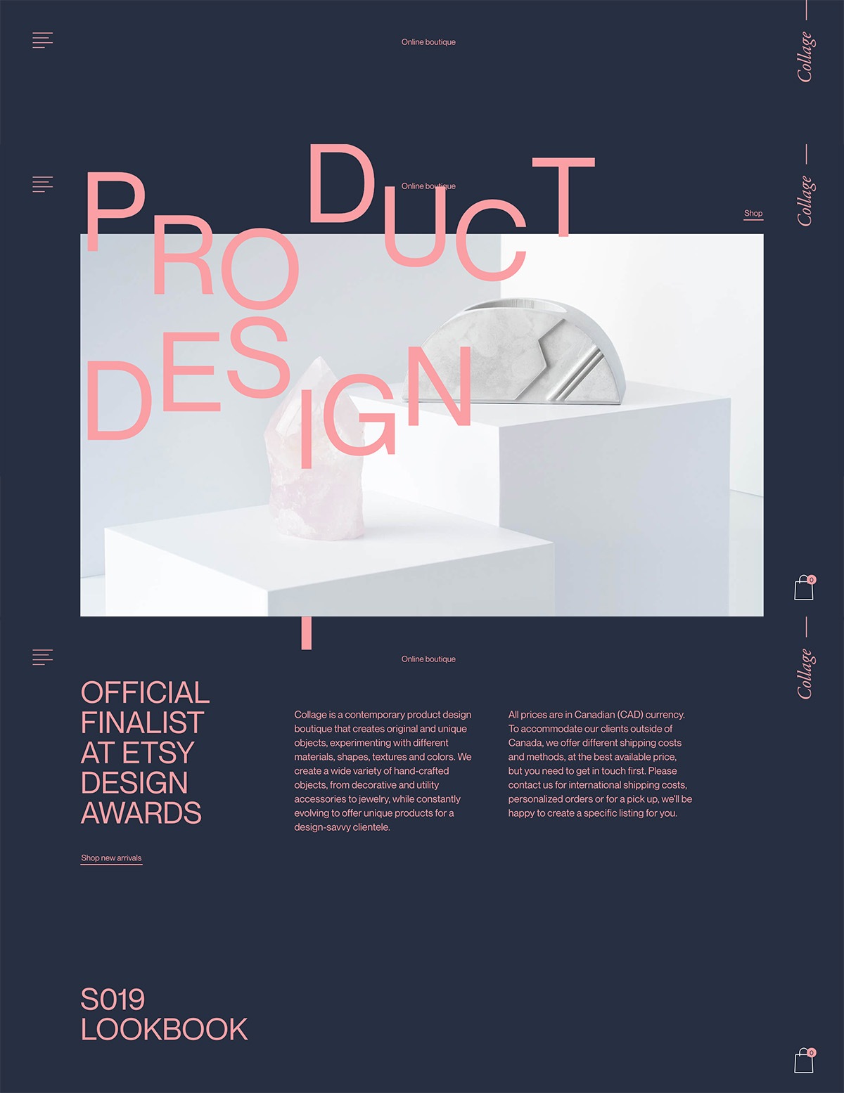 eCommerce website: Collage