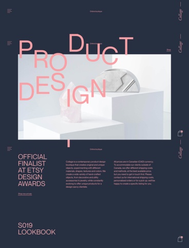 eCommerce website: Collage