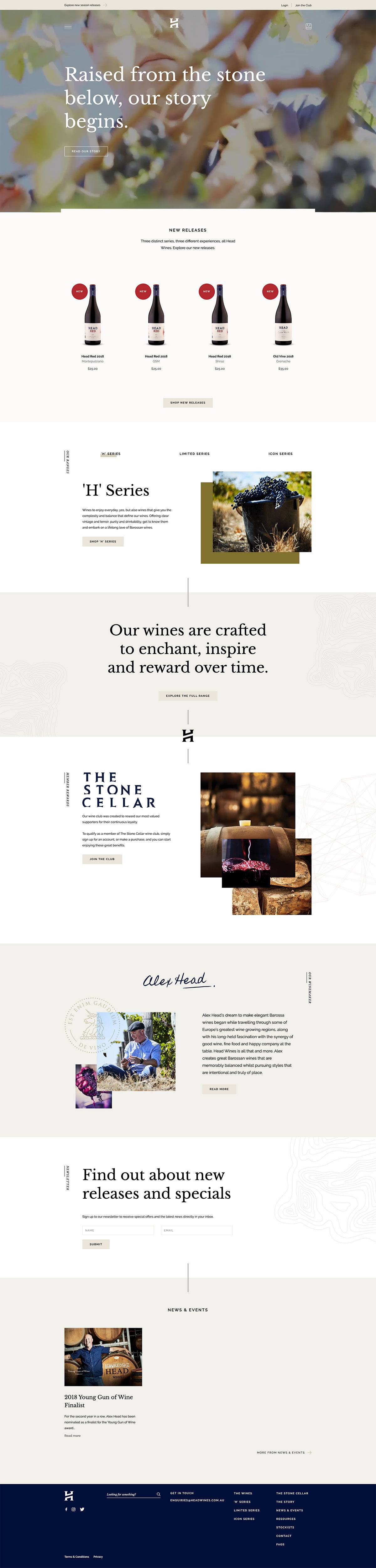eCommerce website: Head Wines