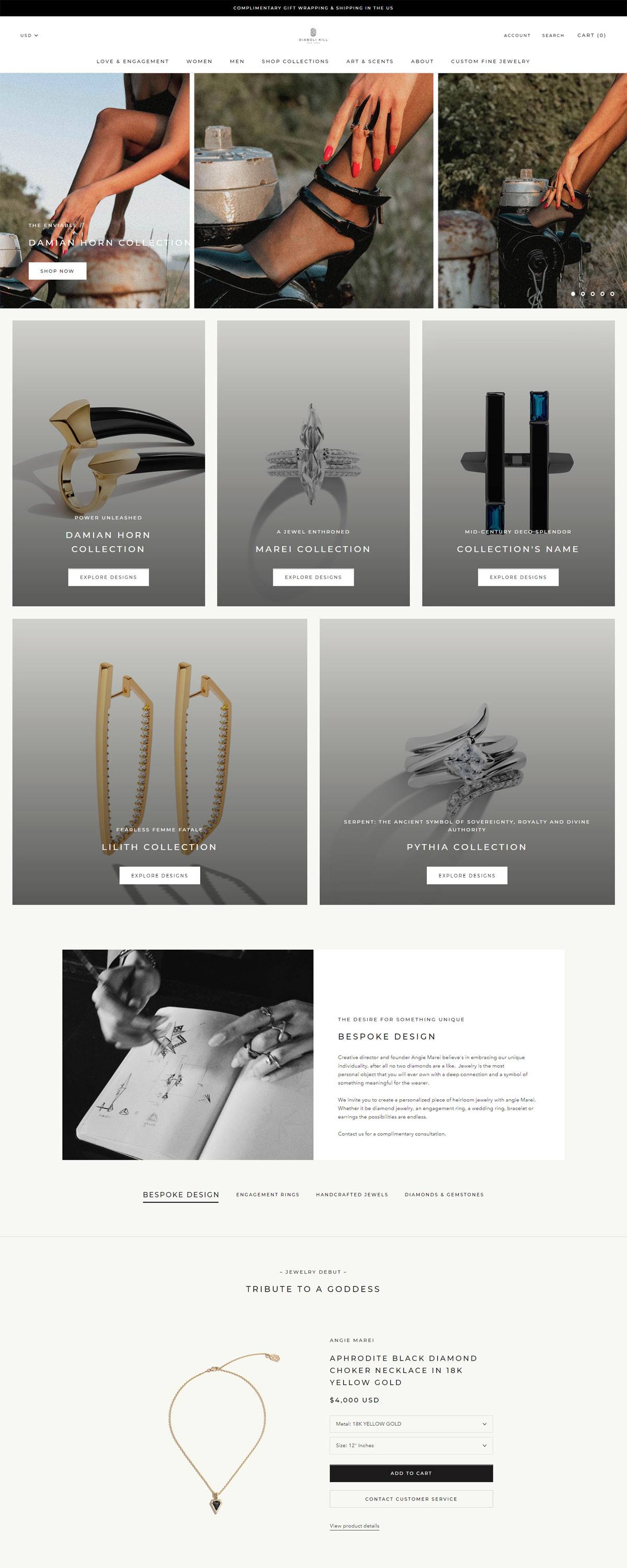 eCommerce website: Diaboli Kill