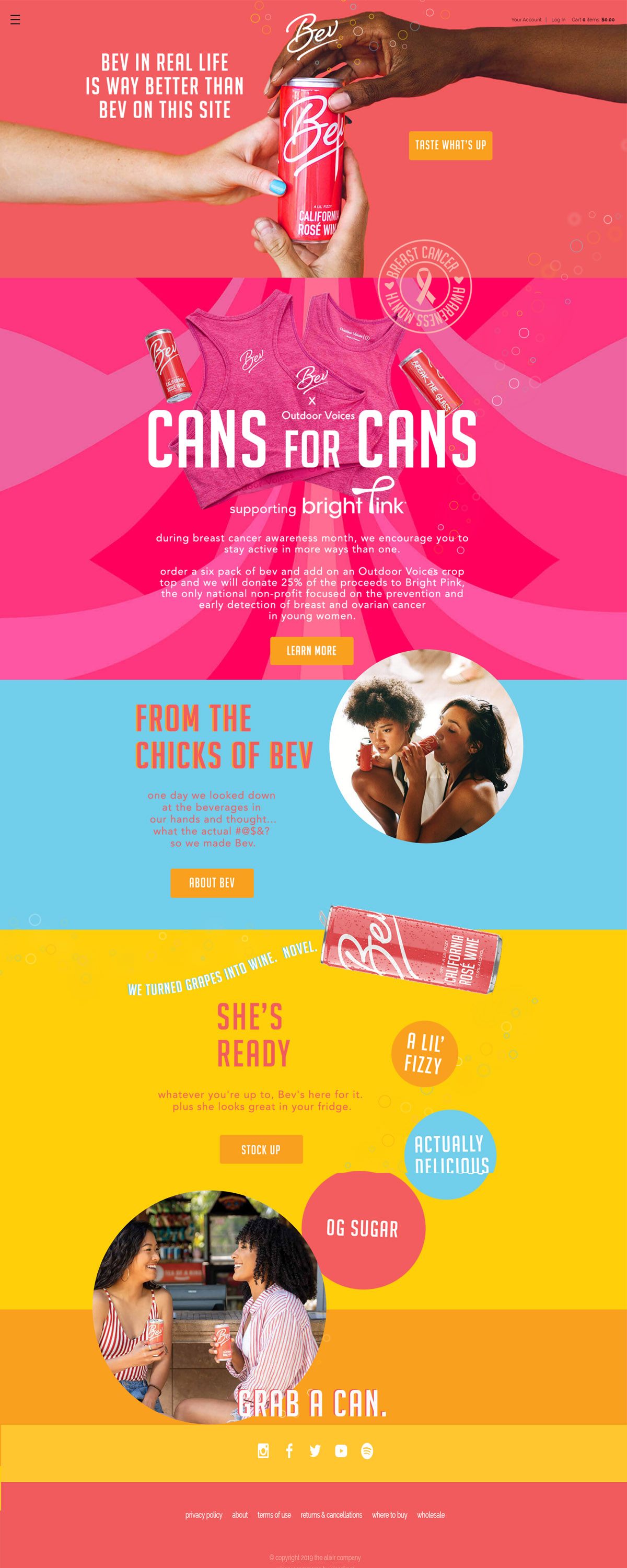 eCommerce website: Drink Bev