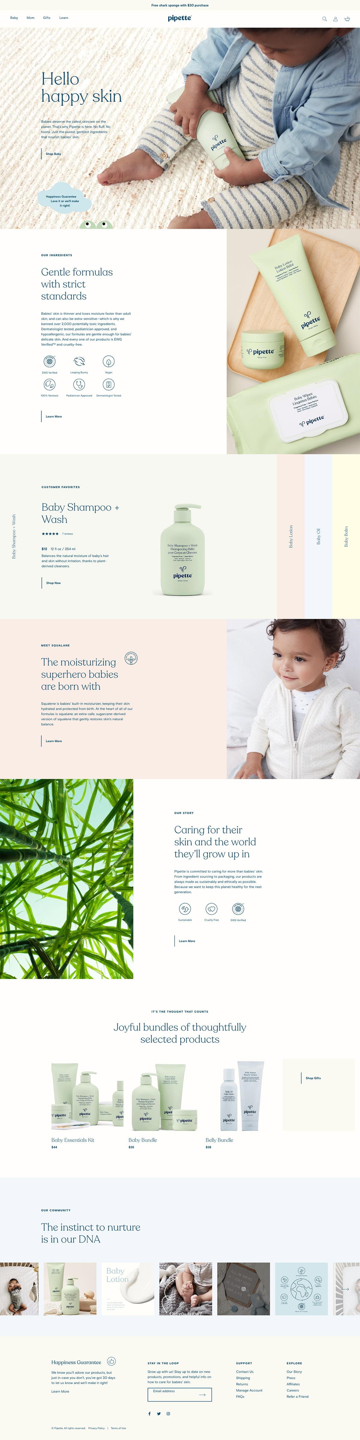 eCommerce website: Pipette