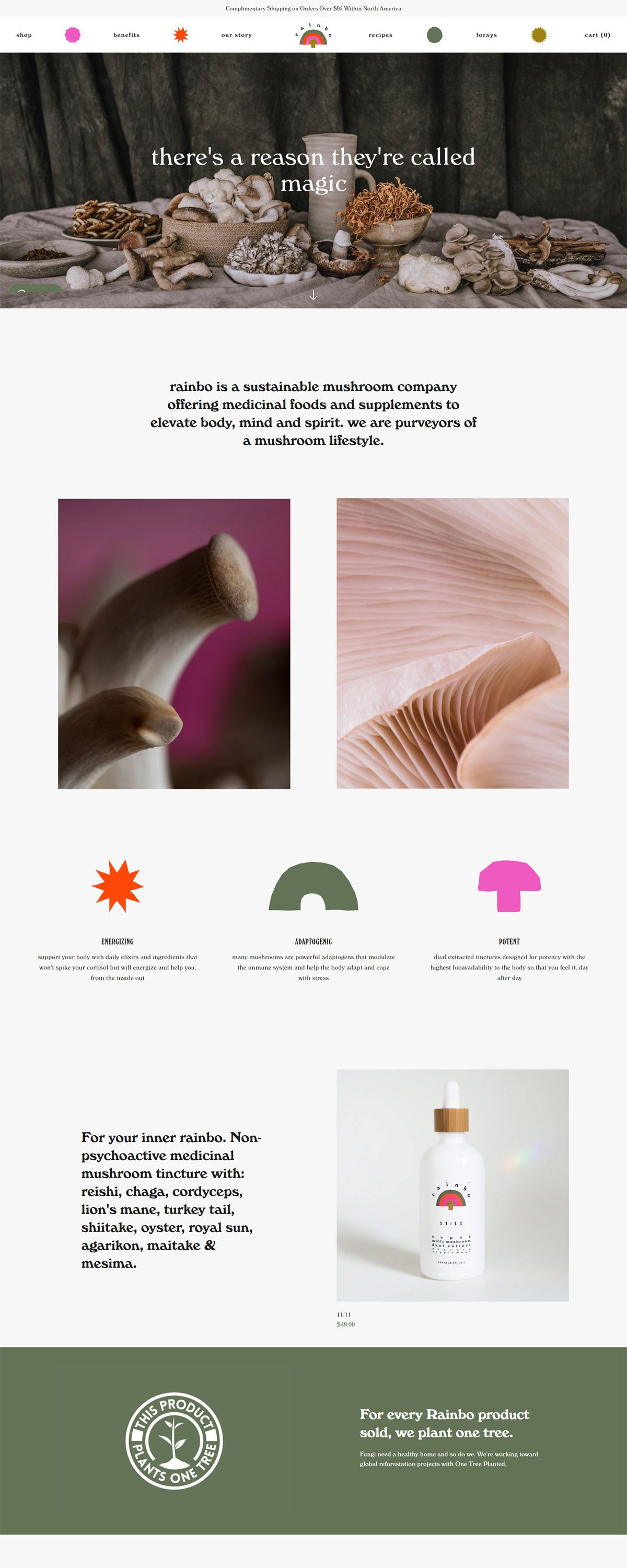 eCommerce website: Rainbo