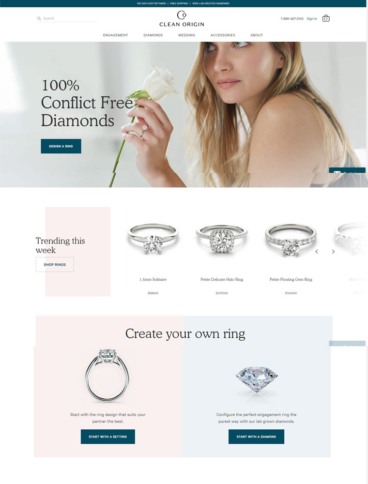 eCommerce website: Clean Origin