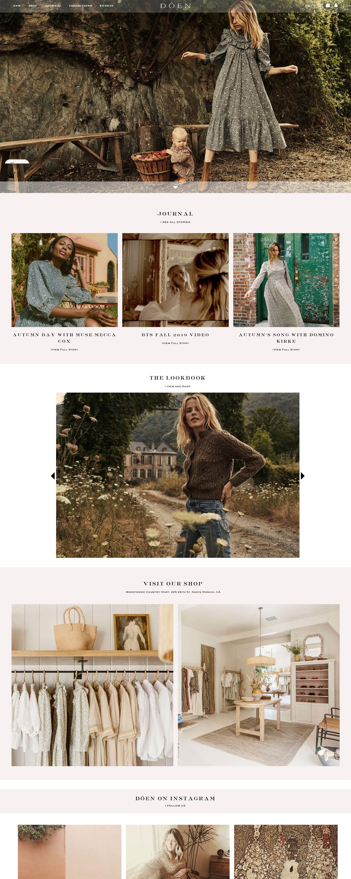 eCommerce website: DÔEN