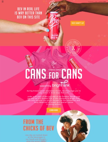 eCommerce website: Drink Bev