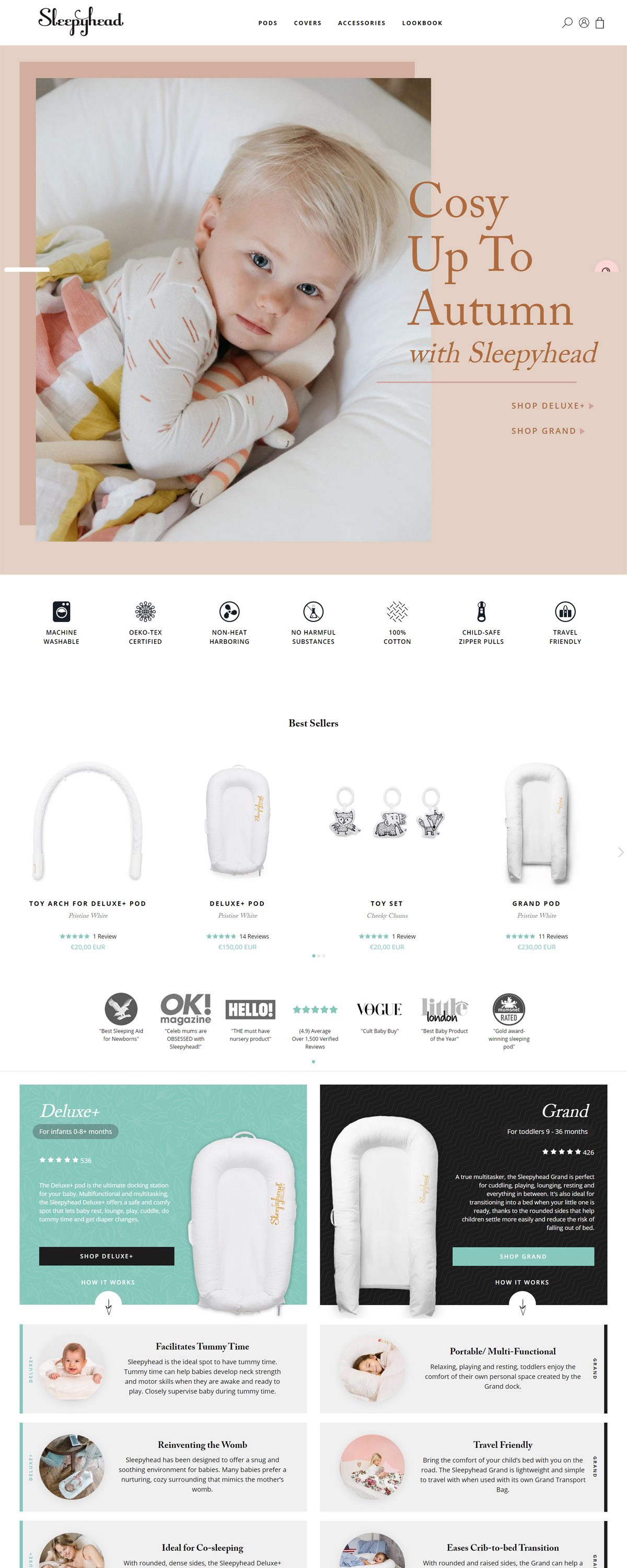 eCommerce website: Sleepyhead