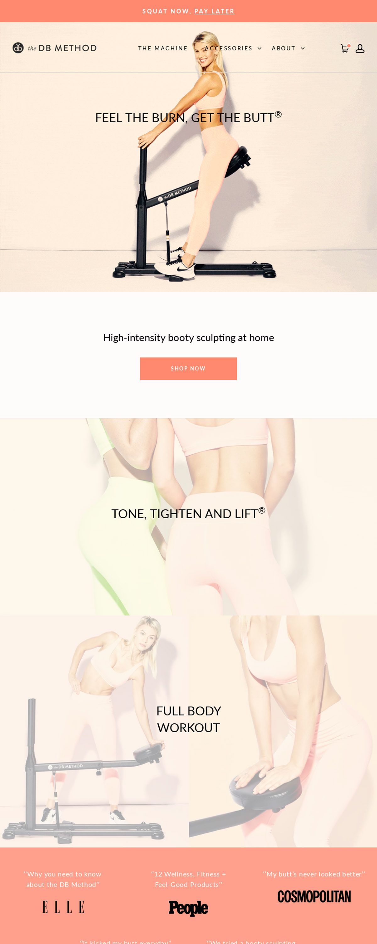 eCommerce website: The DB Method