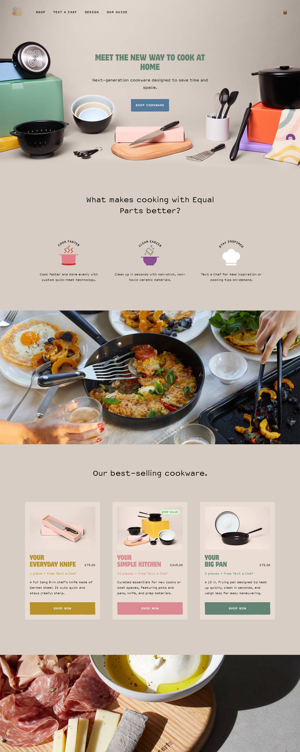 eCommerce website: Equal Parts