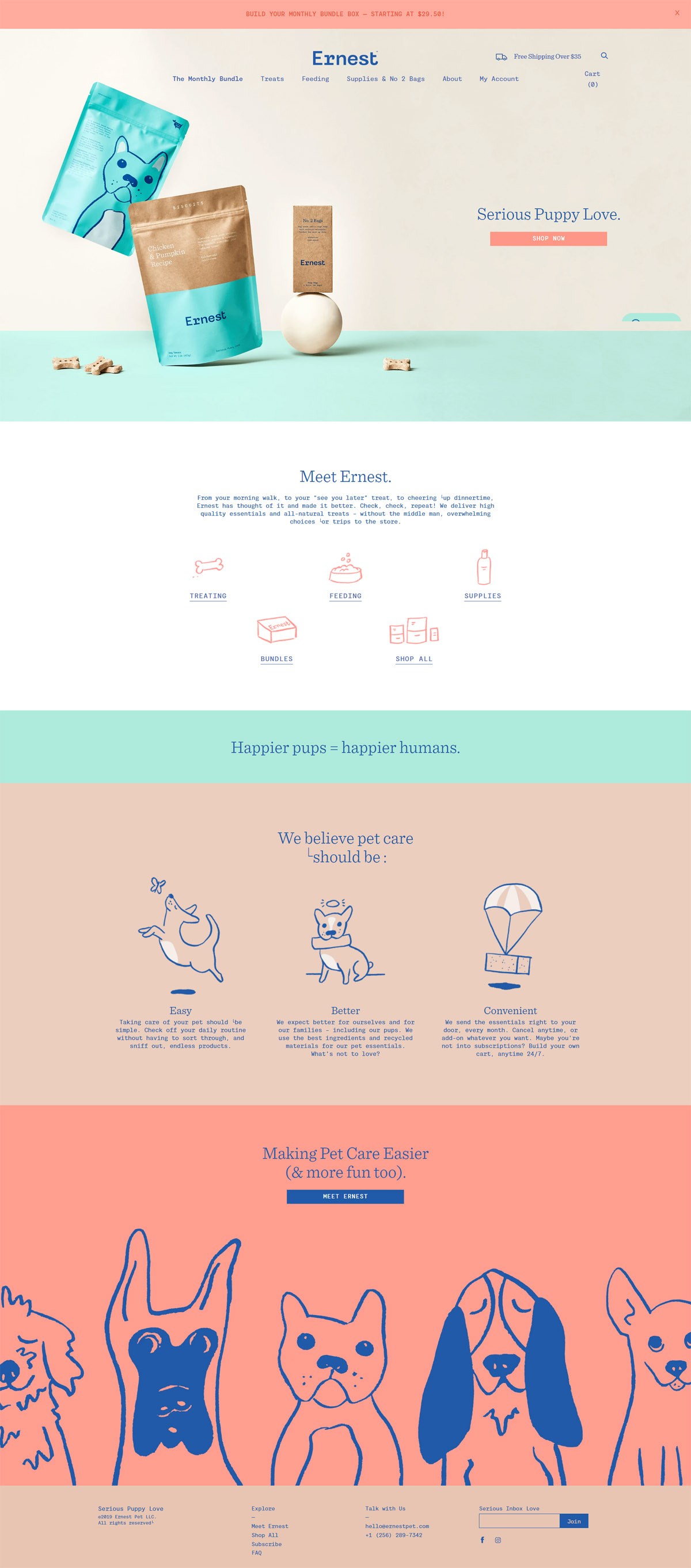 eCommerce website: Ernest