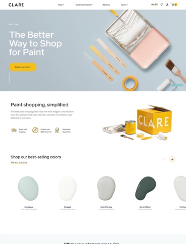 eCommerce website: Clare