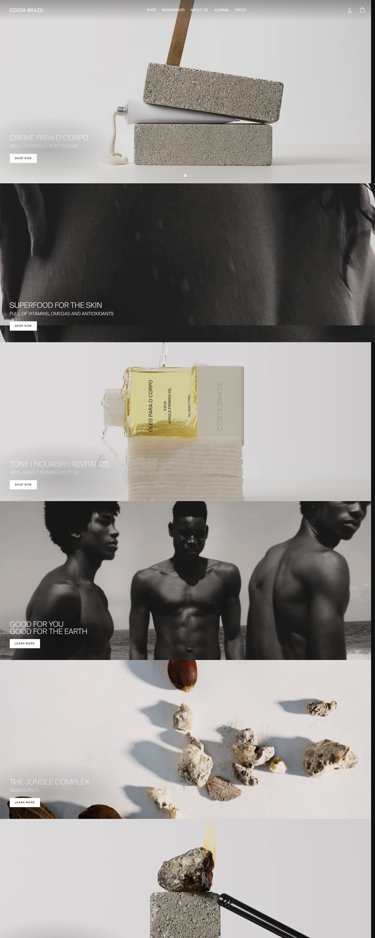 eCommerce website: Costa Brazil