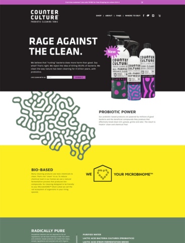 eCommerce website: Counter Culture Clean